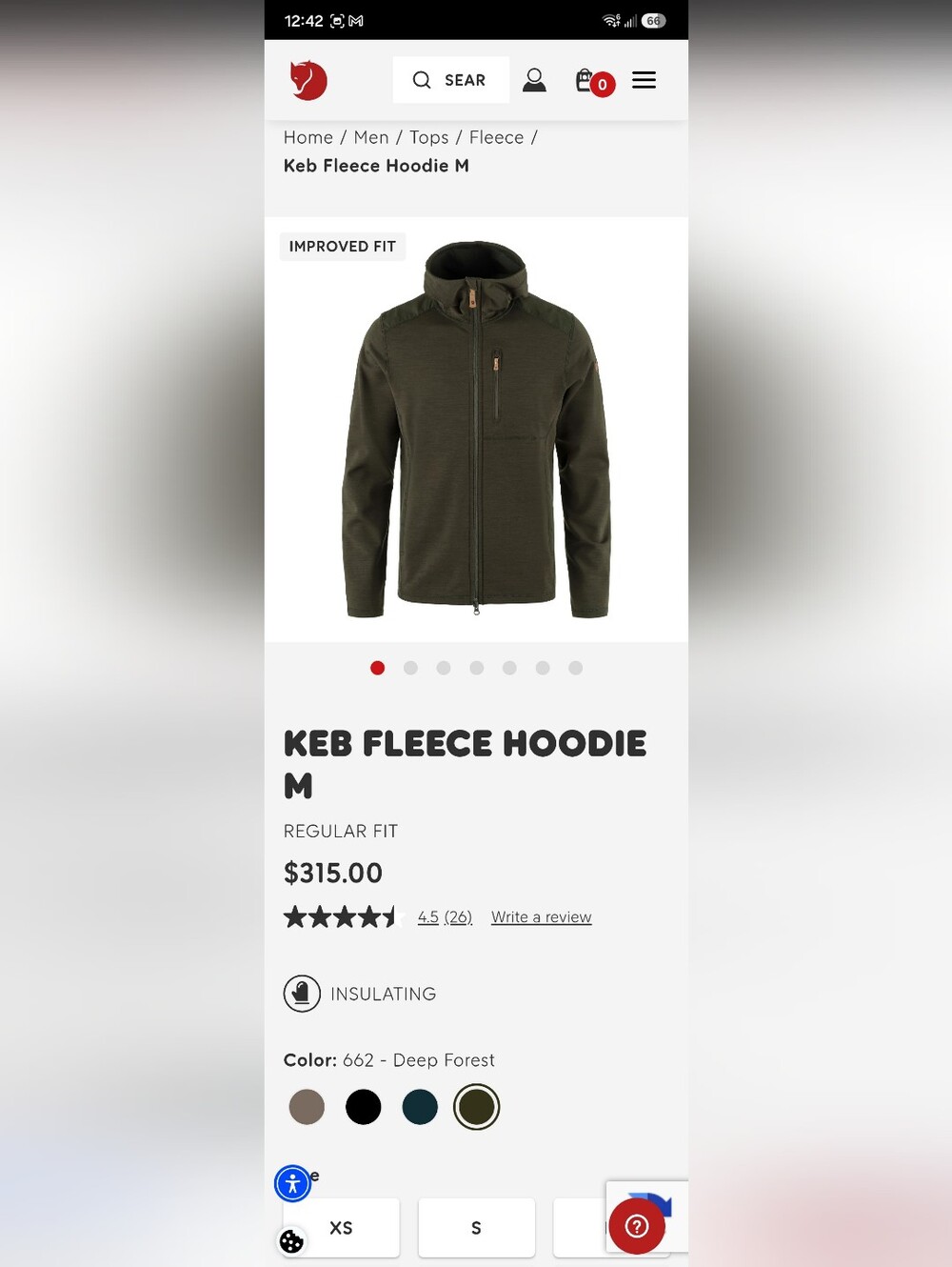 Fjallraven Keb Fleece Jacket - Bergundy